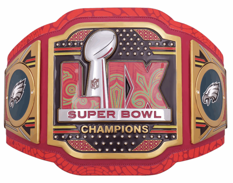 Eagles WWE belt for use at the Eagles parade 2025 and available for purchase